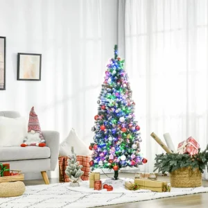 Christmas trees made with lights